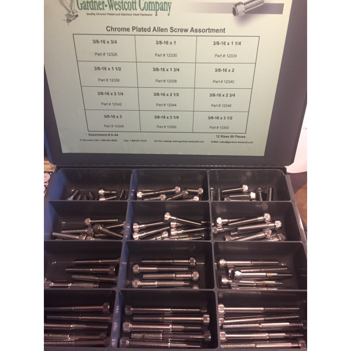 Chrom umbrako bolte 3/8" unc