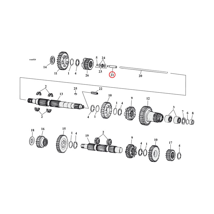 PUSHROD END CLUTCH, RIGHT SIDE
