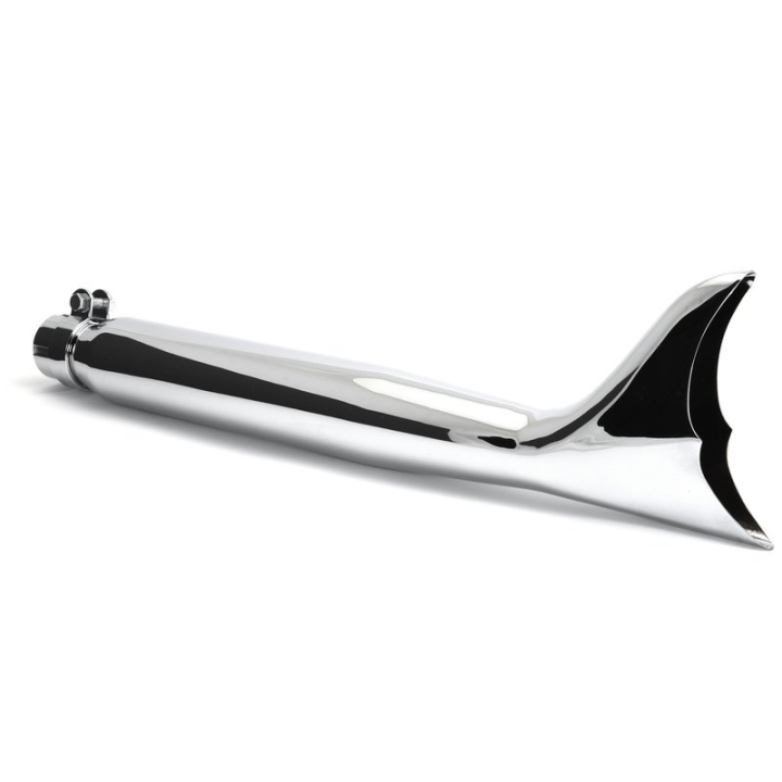 Fishtail muffler "The Fluke" chrome