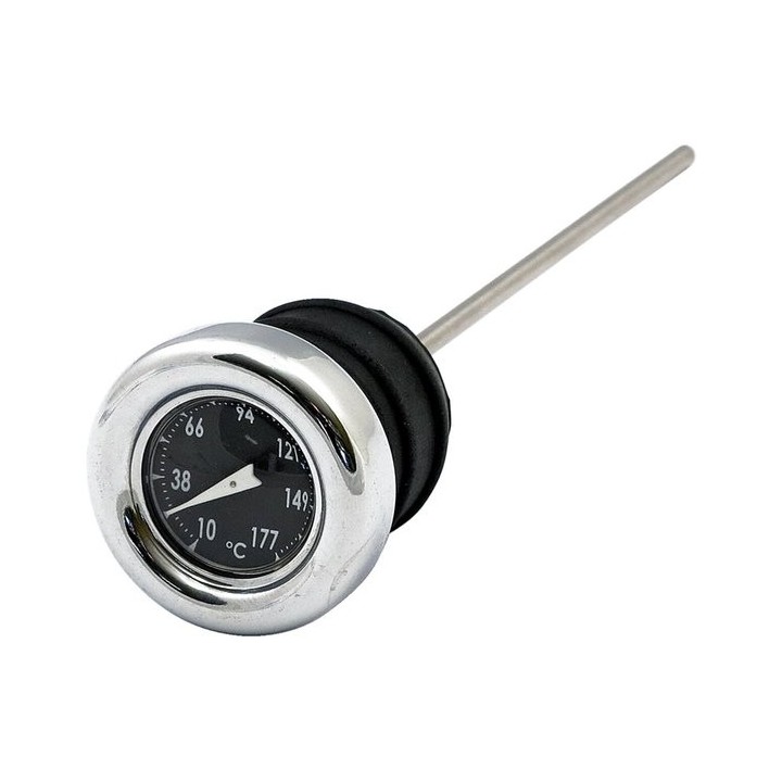OIL TANK DIPSTICK WITH TEMP. GAUGE WHITE / black 70-84