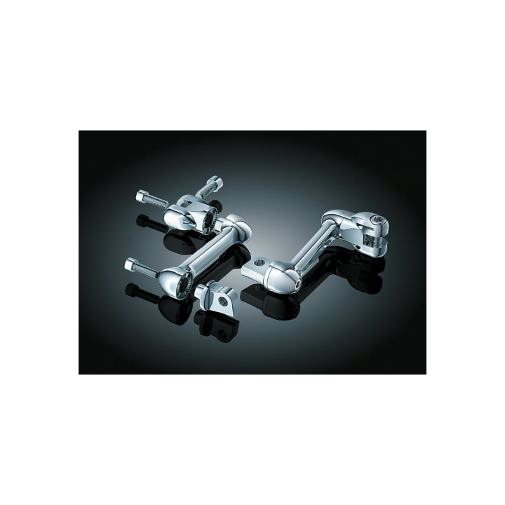 Kuryakyn, Adjustable passenger offset mount set. Chrome